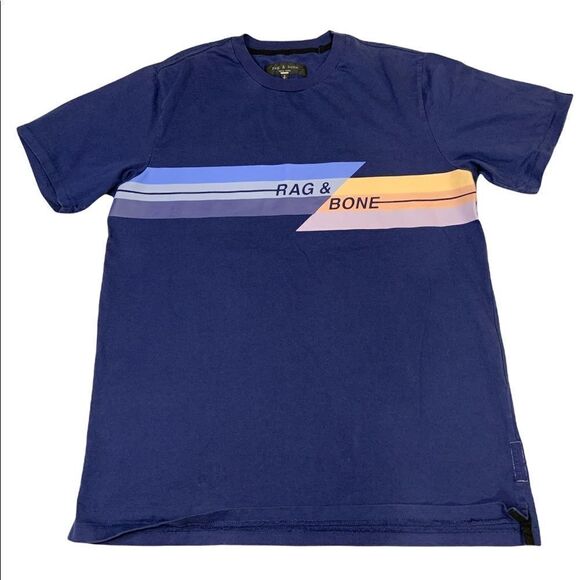 🚨 Rag & Bone Glitch Logo Cotton Tee - Picture 3 of 9